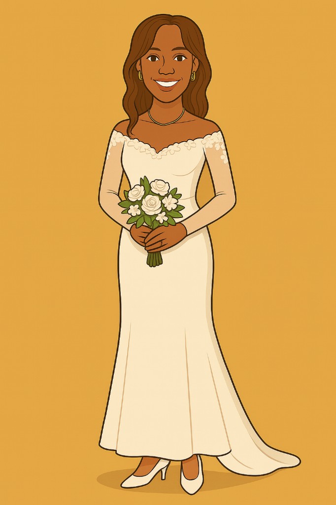 Illustration of Ore in her wedding dress